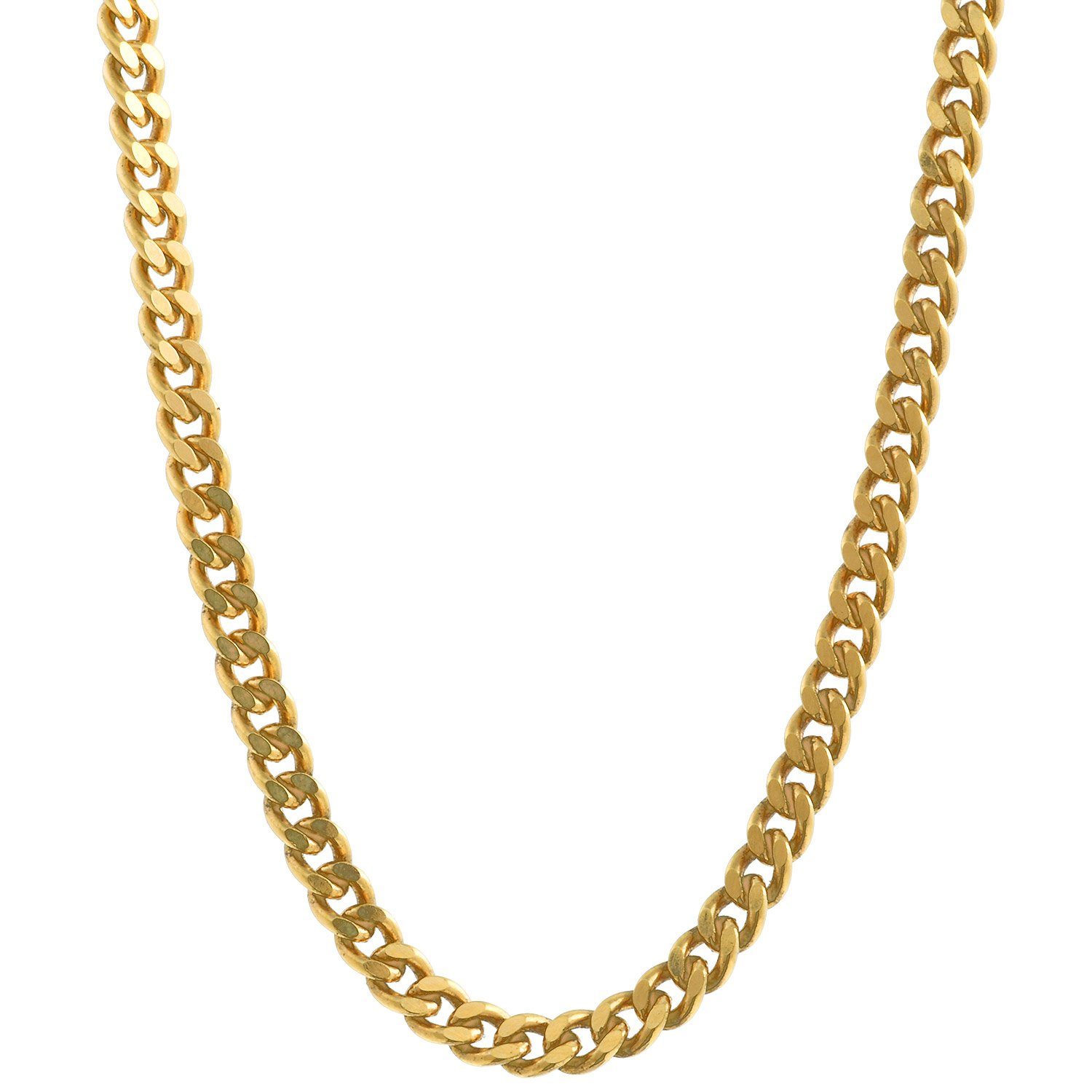 HOPLO Panzerkette Goldkette Panzerkette Länge 50cm - Breite 1,7mm - 750-18 Karat Gold, Made in Germany