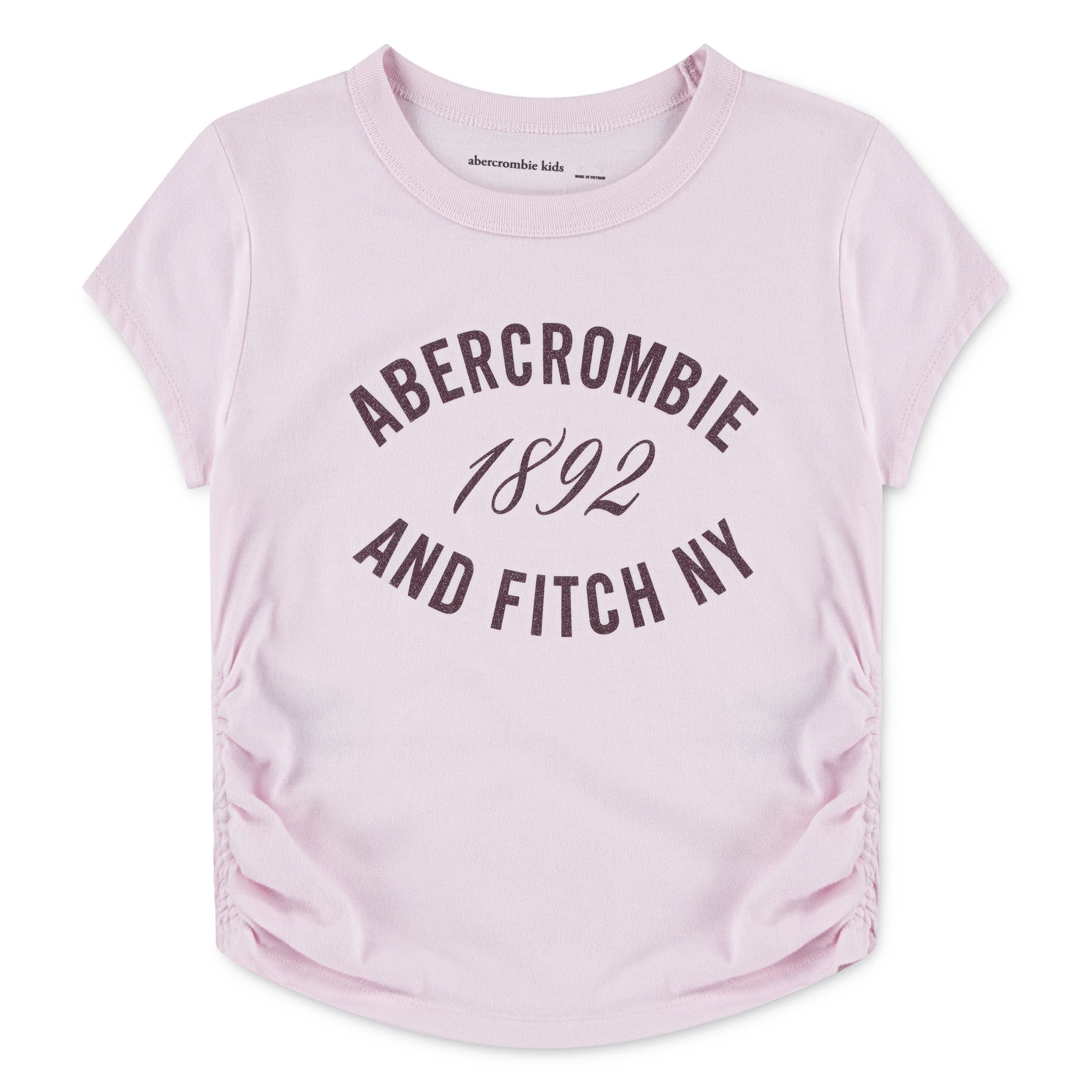 Abercrombie Kids T-Shirt AFG ANF 1892 RUCHED TEE mit Print und Raffung, for girls