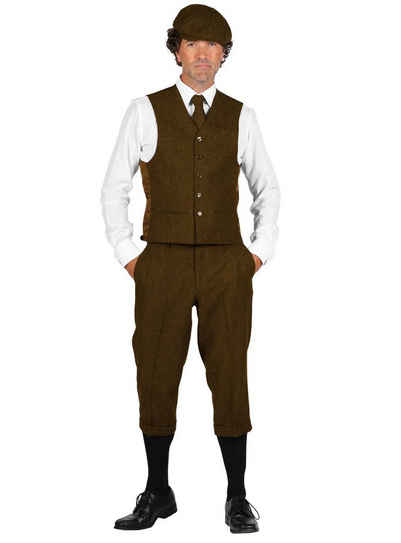 thetru Kostüm 20er Jahre Knickerbocker braun, Wadenlange Anzughose im Peaky Blinders-Stil