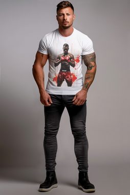 Reichstadt Print-Shirt Maskulines Kurzarm T-Shirt 24RS048 mit Boxer Motiv