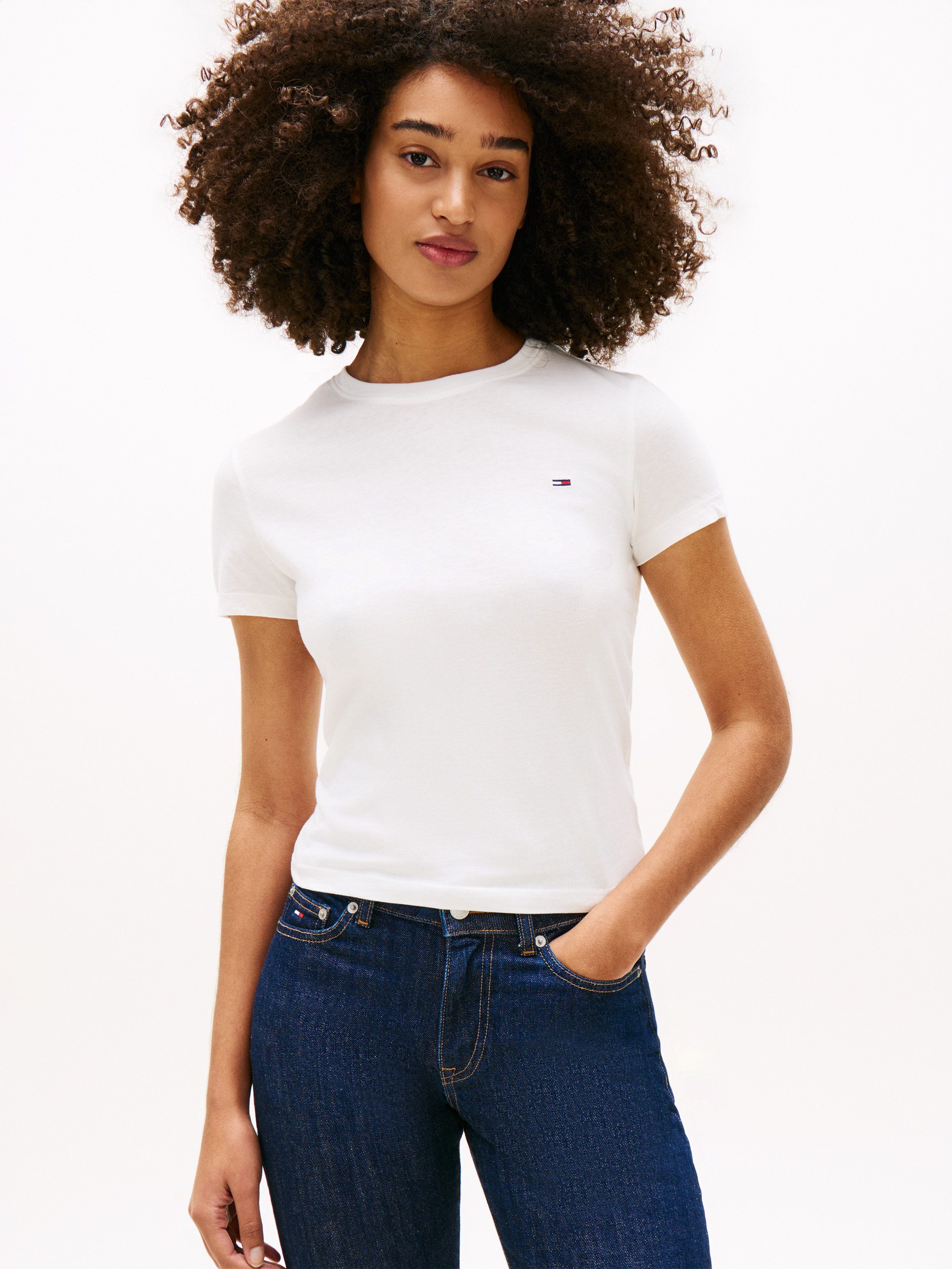 Tommy Jeans T-Shirt TJW 2PACK C-NECK TEE (Packung, 2-tlg., 2er) mit Logo-St günstig online kaufen