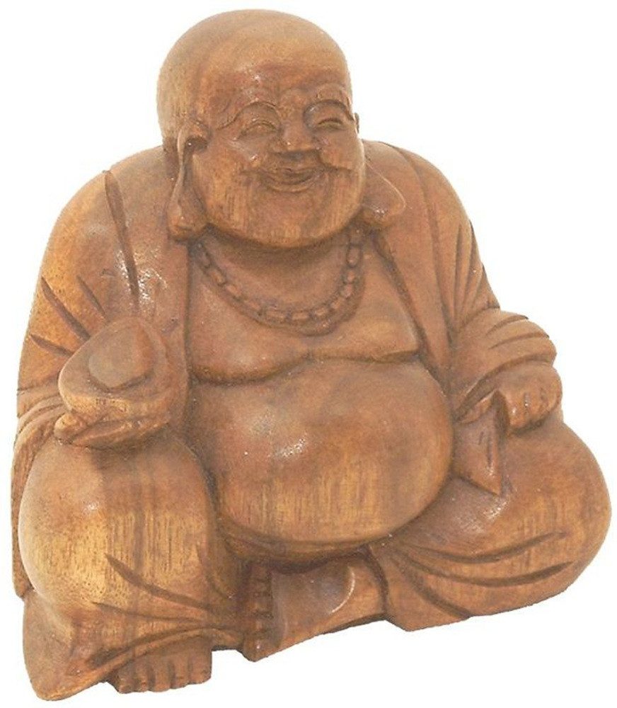 WORU Buddhafigur Mönch Figur sitzend aus Soar Holz handgeschnitzt Bali 8 bis 25 cm