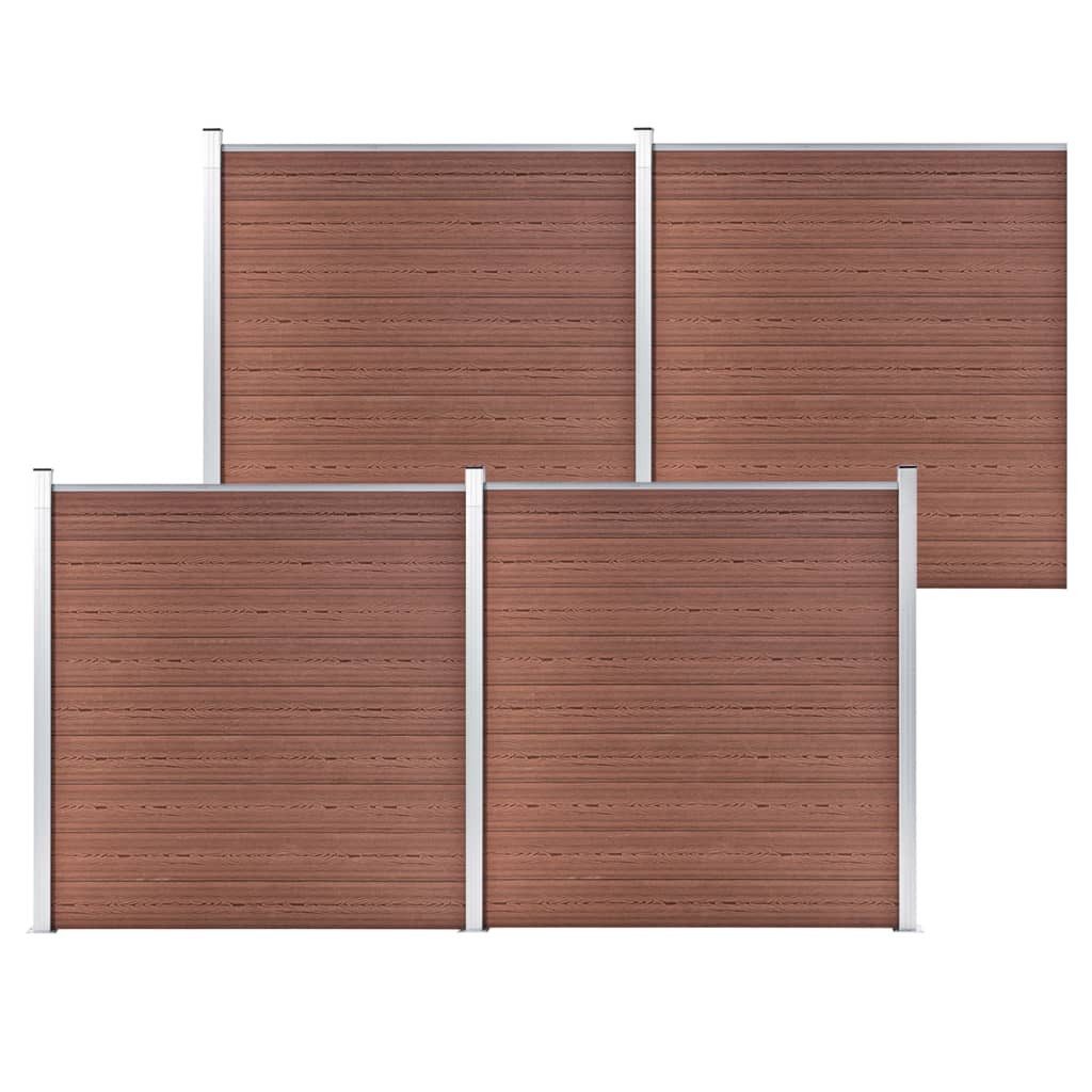 vidaXL Gartenzaun Gartenzaun WPC 699x186 cm Braun, (1-St)