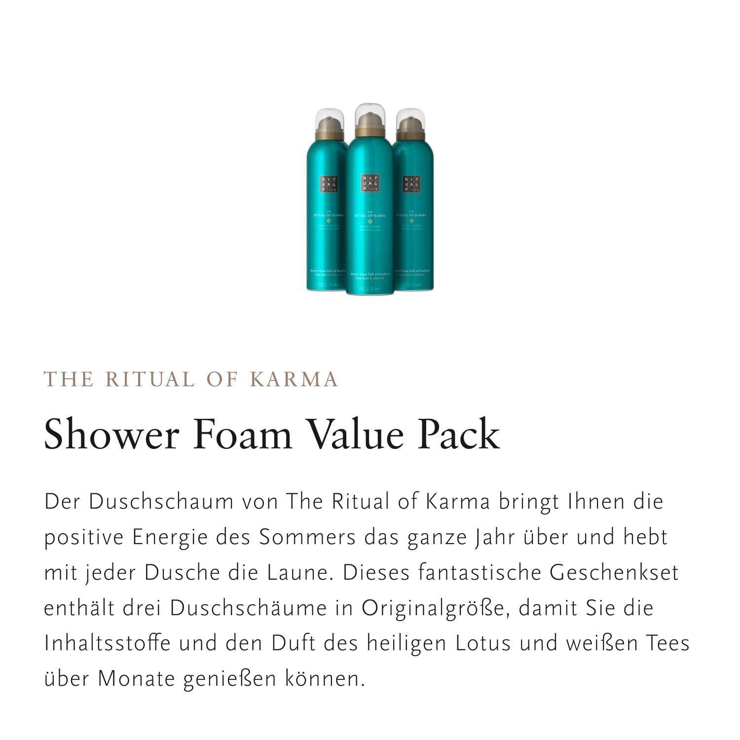 Rituals Duschgel RITUALS The Ritual of Karma Vorteilspack mit 3 x Duschschaum