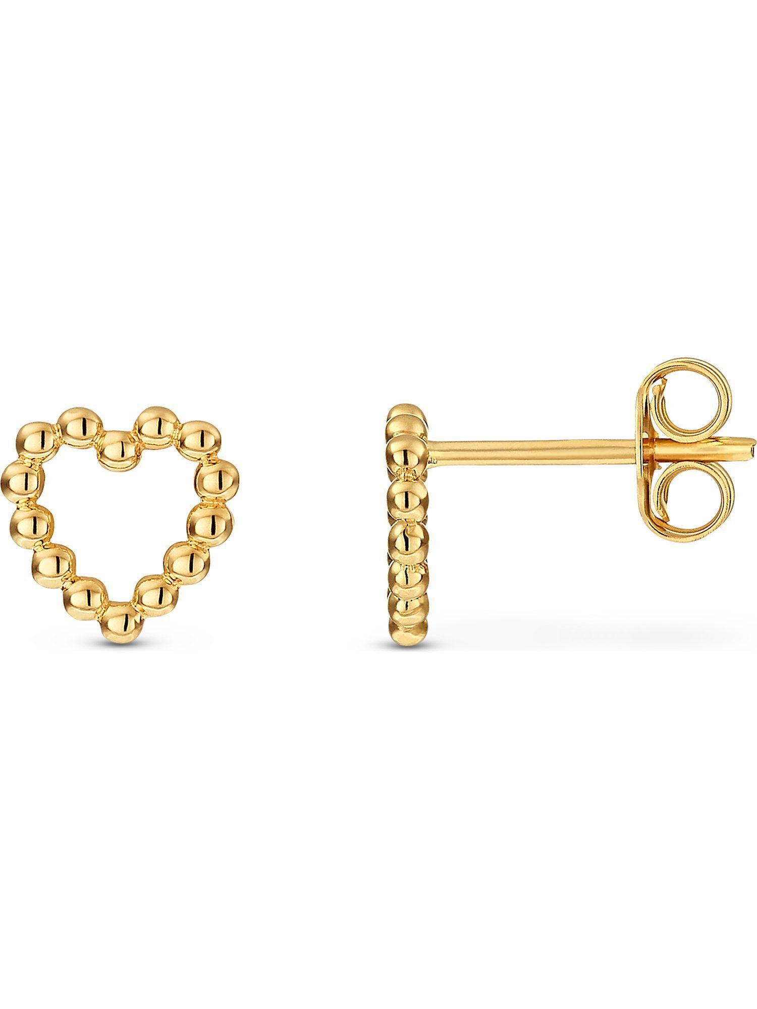 CHRIST Paar Ohrstecker CHRIST Damen-Ohrstecker 375er Gelbgold Herz