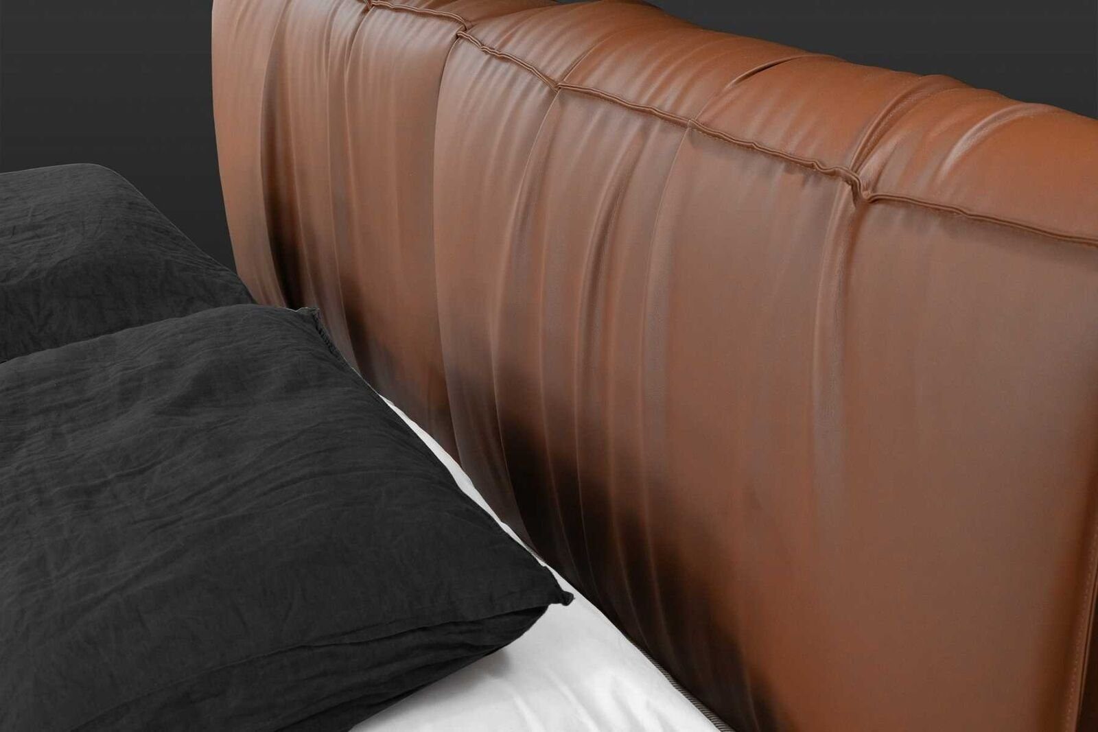 Bett Europa Bett Bett), Made Design JVmoebel in Hotel Betten (1-tlg., 180x200cm Luxus Polsterbett 1x Kunstleder Möbel