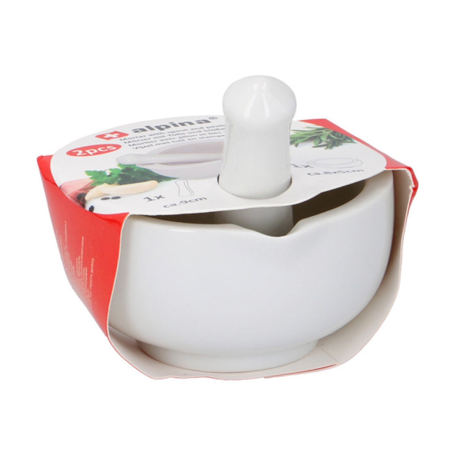 INDA-Exclusiv Müslischale INDA-Exclusiv Mörser mit Stößel, weiß Mörser mit Stößel