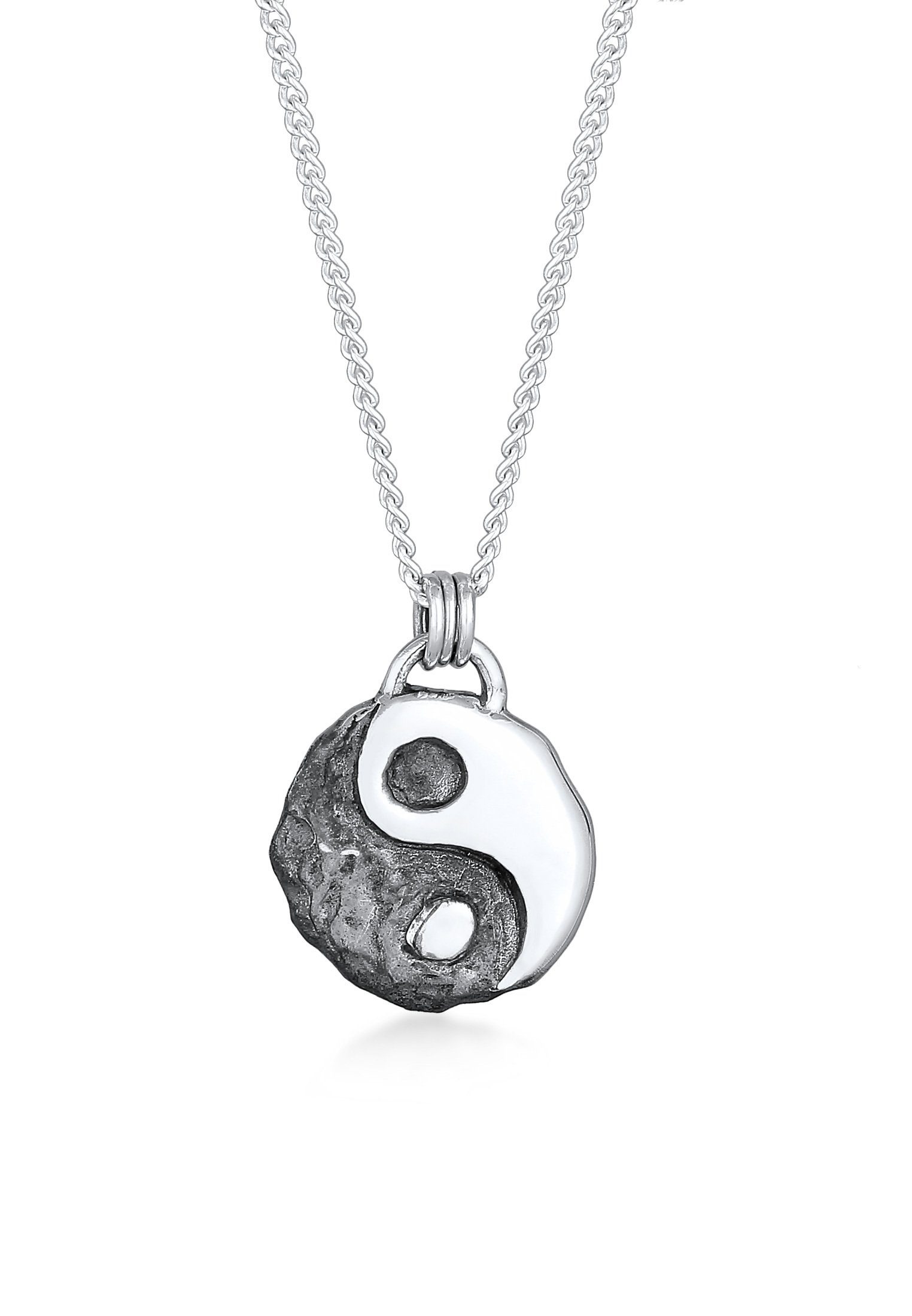 Kuzzoi Silberkette Yin Yang Harmonie Freundschaft 925 Silber, Yin und Yang