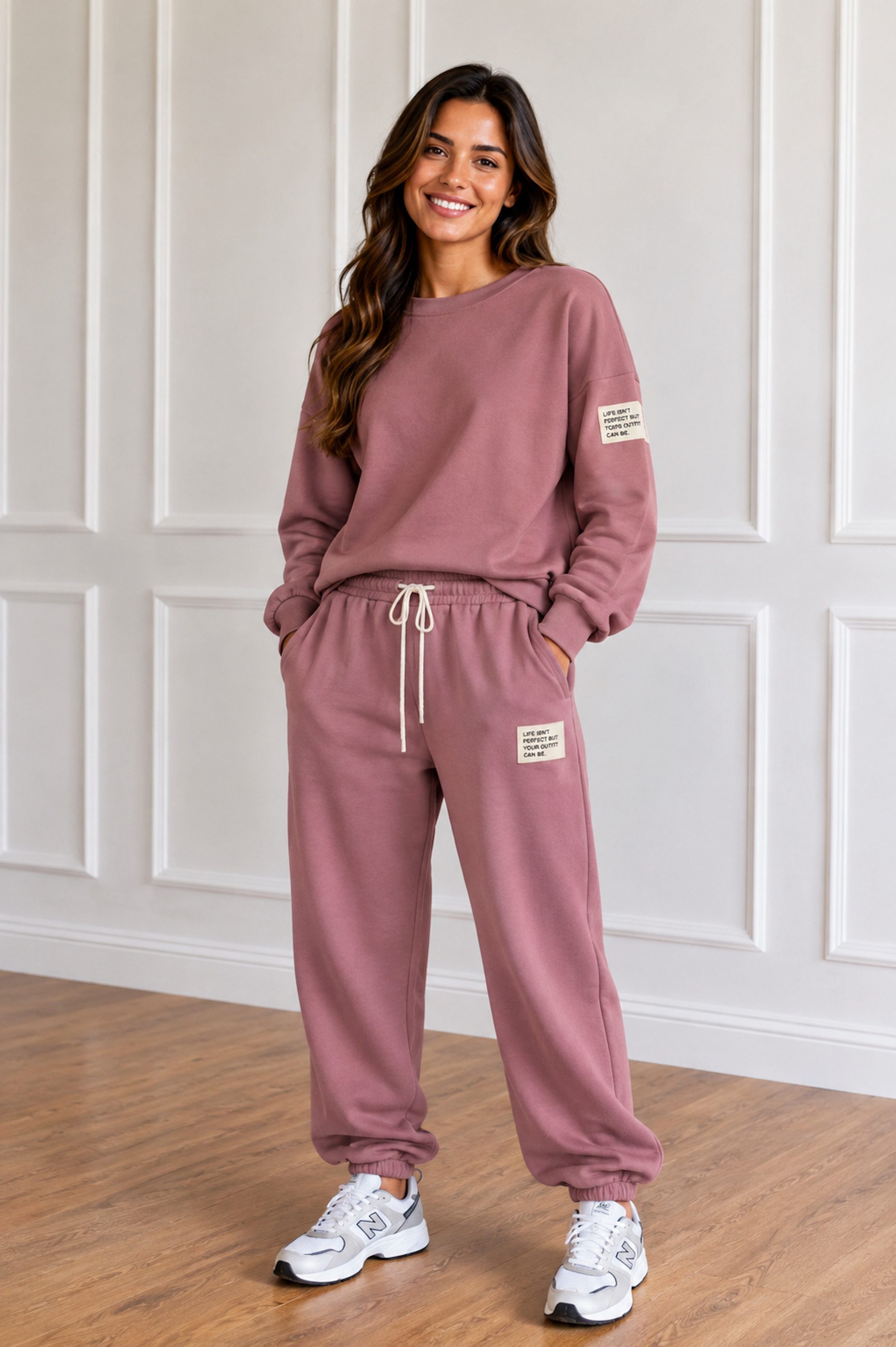 Worldclassca Jogginganzug Worldclassca Damen Zweiteiler Oversize SET Shirt + Hose Jogginganzug, Neue Kollektion - Stilvolle und gemütliche Mode für Damen