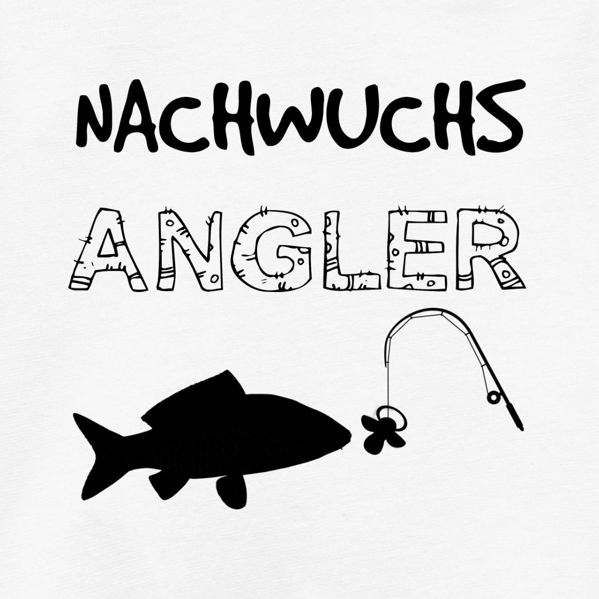 Spreadshirt Kurzarmbody Nachwuchs Angler Angel Geschenk Zur Geburt Angler Kurzarm Tages Baby B (1-tlg)