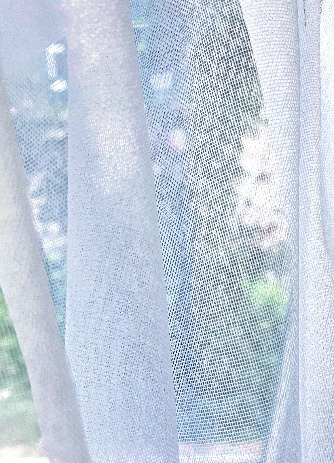 novumfix Gardine klassische Wirkgardine, weiß, Bleiband, halbtransparent 140x250cm(BxH), bügelfrei