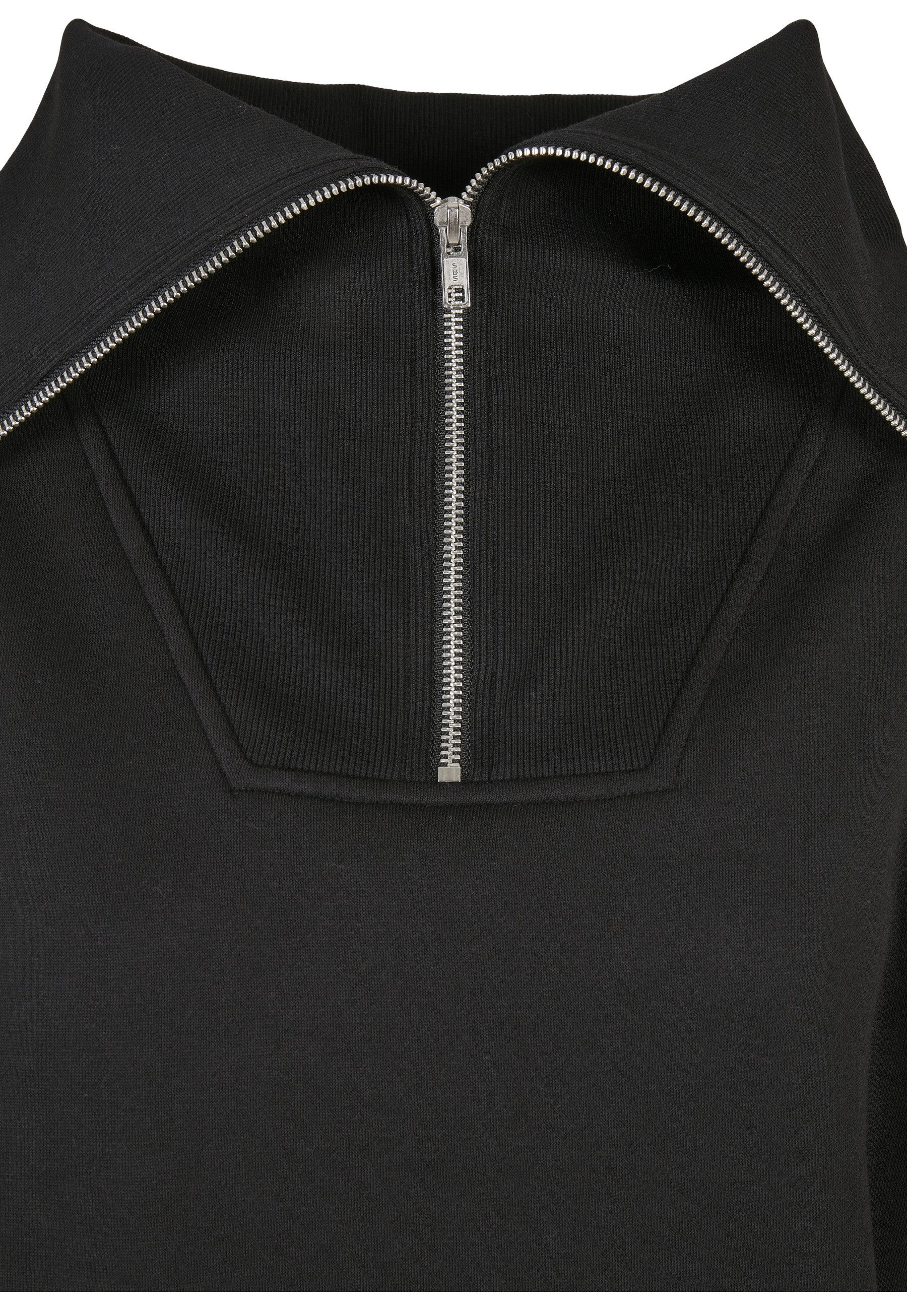 URBAN CLASSICS Sweater Urban Classics Damen Ladies Oversized High Neck Troyer Crew (1-tlg)