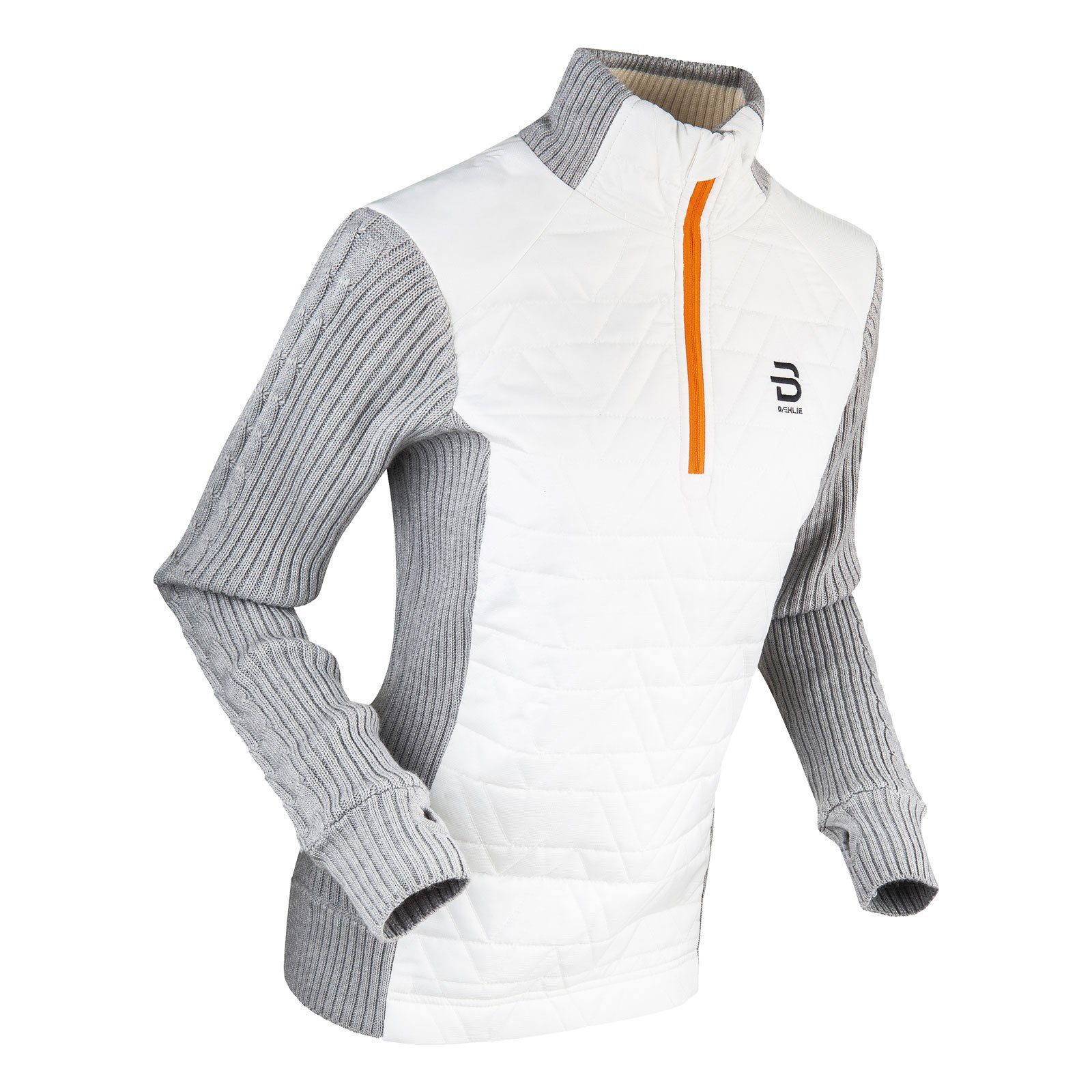 DAEHLIE Strickpullover Half Zip Comfy Women mit gesteppter Vorderseite
