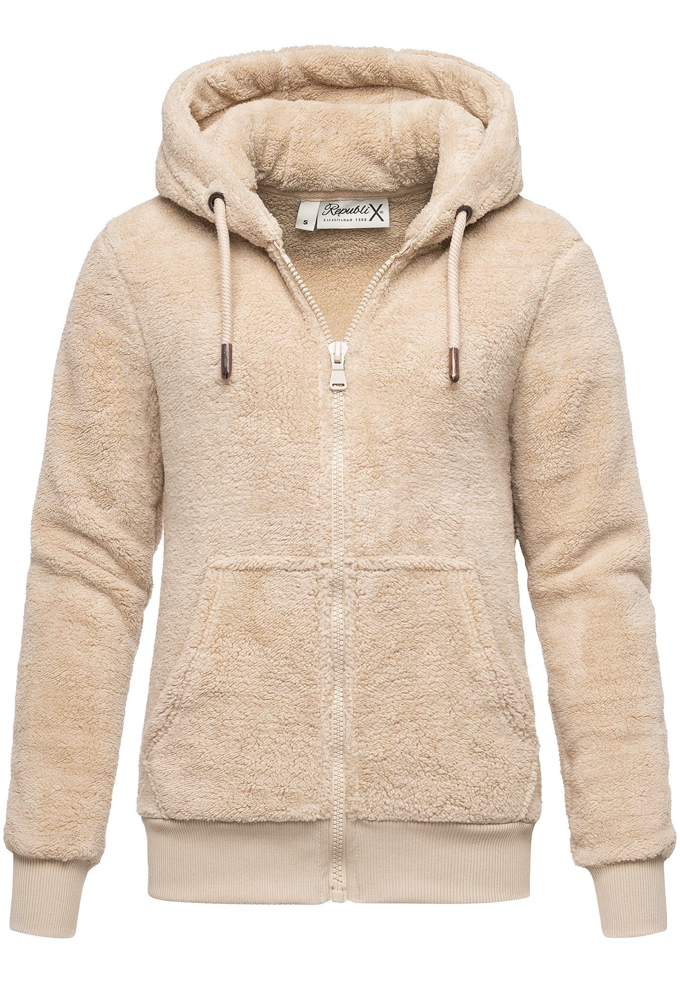 REPUBLIX Sweatjacke JANIE Damen Teddy Sweatjacke günstig online kaufen