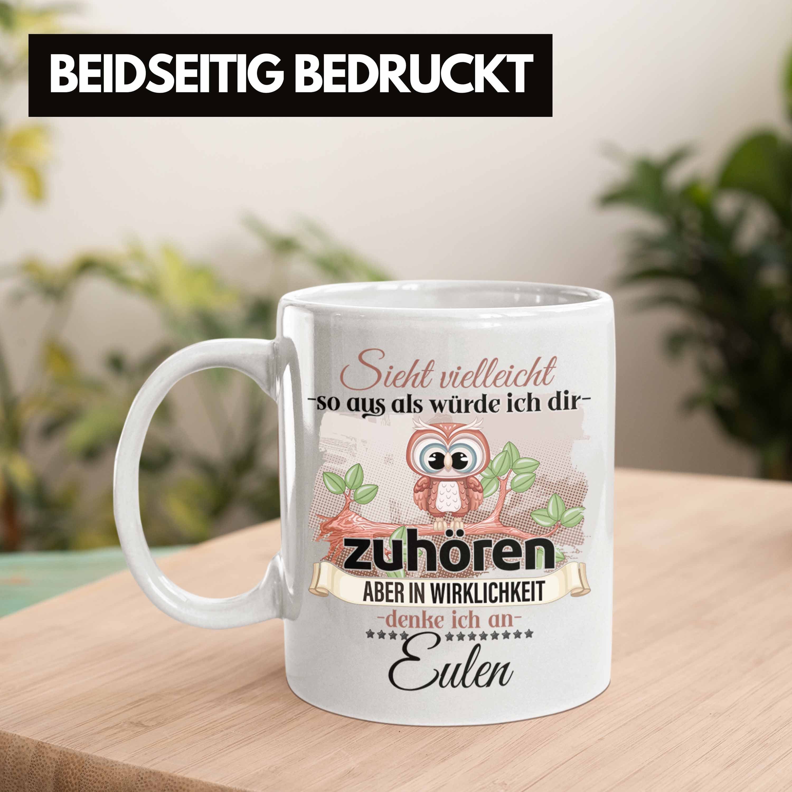 Trendation Eulen Trendation Lustige Weiss - Tasse Liebhaber Geschenk Tasse Geschenkidee Eulen