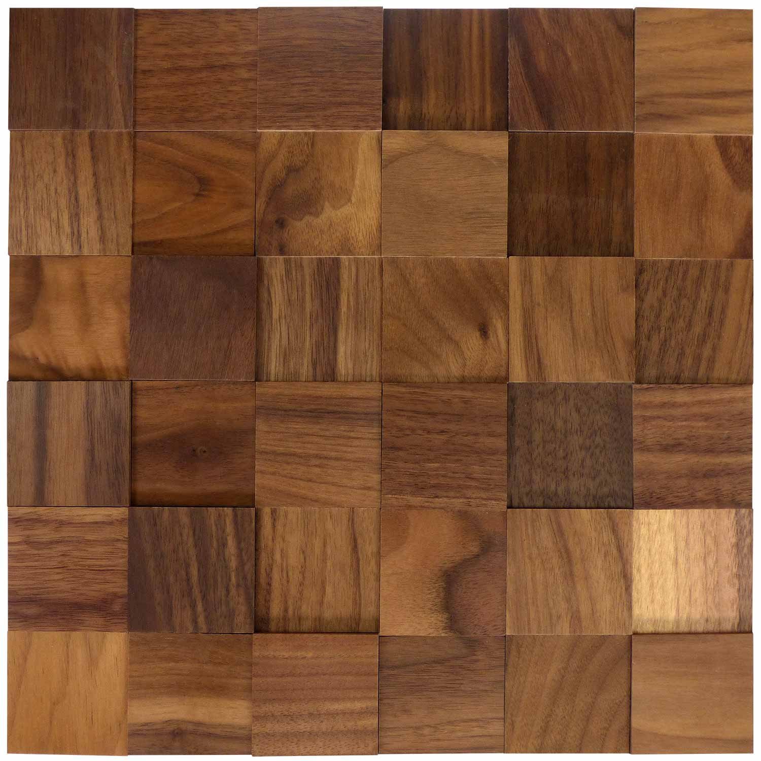 wodewa GmbH 3D Wandpaneel Vollholz - Serie 50 -, BxL: 5x5 cm, 0,00 qm, (Matte, 36-tlg., 0,09 m) 3D-Optik, Selbstklebend