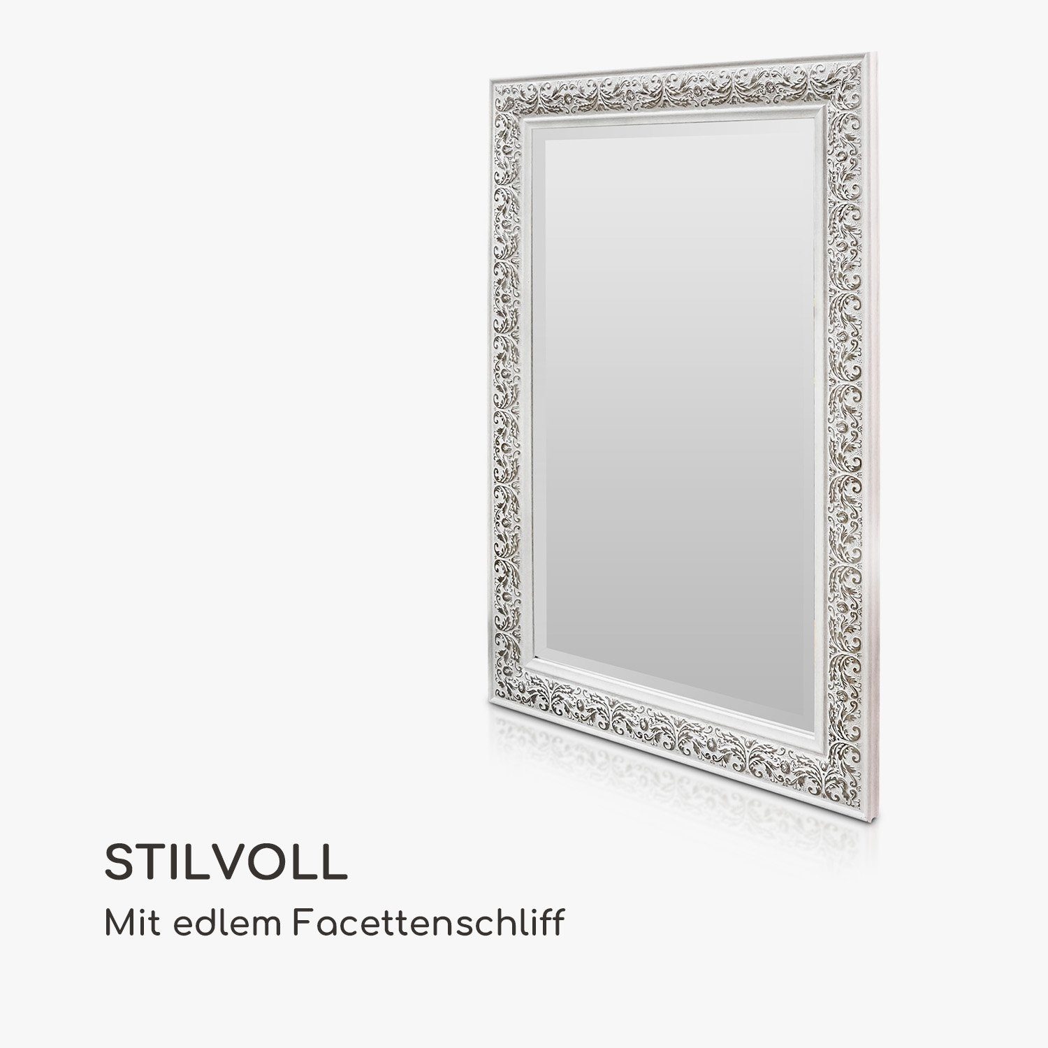Chic Silber | Stratford Silber 90 cm Casa Spiegel x Wandspiegel 60