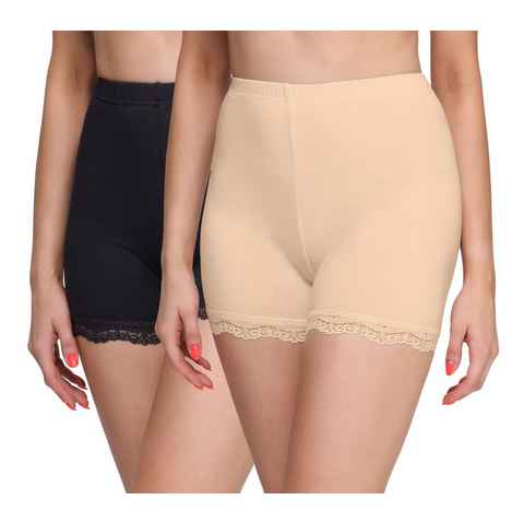 Merry Style Leggings 2 Pack Damen Shorts Radlerhose Unterhose Hose Boxershorts MS10-294 (2-tlg) elastischer Bund