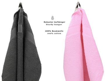 Betz Handtuch Set 10-TLG. Handtuch-Set Palermo Farbe anthrazit und rosé, 100% Baumwolle (Set, 10-St)