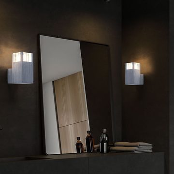 etc-shop LED Wandleuchte, Leuchtmittel nicht inklusive, 2er Set Design Wand Strahler Wohnzimmer Leuchte Alu Beleuchtung Lampe