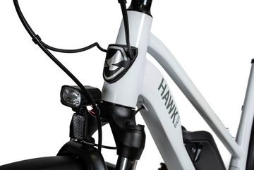 HAWK Bikes E-Bike E-Trekking 500 Lady, 10 Gang Shimano Deore Schaltwerk, Kettenschaltung, Mittelmotor, 5000 Wh Akku