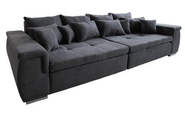 DELIFE Big-Sofa Navin, Graphite 275x116 cm Sofa mit Kissen