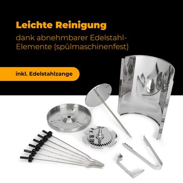 CLATRONIC Dönergrill DVG 3686, Inkl. Drehspieß & 6 Fleischspieße, 1400 W