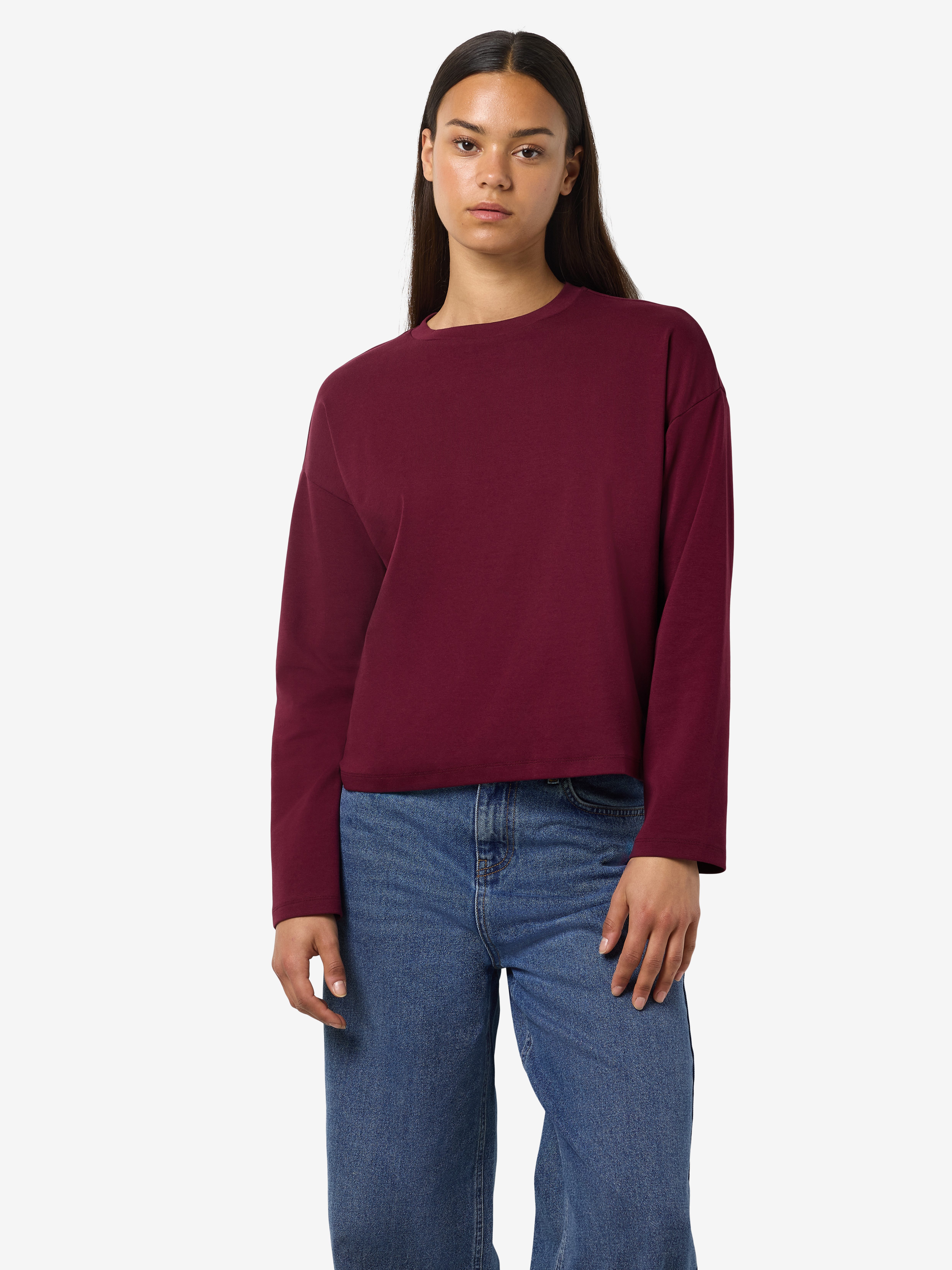 Noisy may Langarmshirt NMMOCCA L/S REGULAR FIT TOP JRS FWD NOOS günstig online kaufen