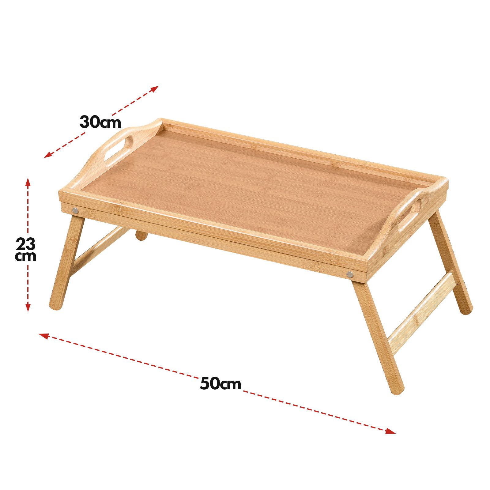 Kubus Tabletttisch Serviertablett aus Bambus mit klappbaren Füßen Cedar, Ro günstig online kaufen