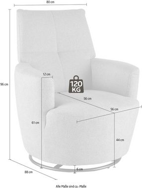 set one by Musterring Relaxsessel SO 1450, mit Dreh- und Wippfunktion, wahlweise mit Hocker erhältlich