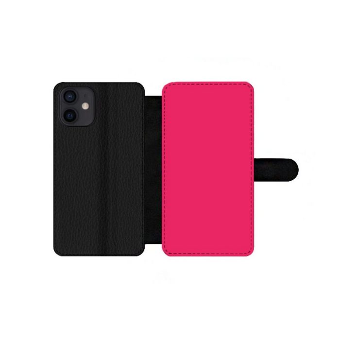 MuchoWow Handyhülle Karminrot - Farben - Palette - Rosa - Einfarbig Handyhülle Telefonhülle Apple iPhone 12 Mini