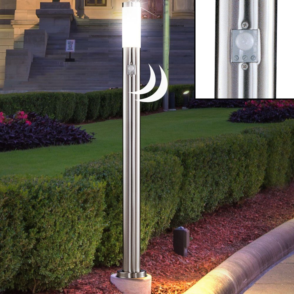 LED AußenStehlampe, Außen Steh Lampe Bewegungsmelder Säulen