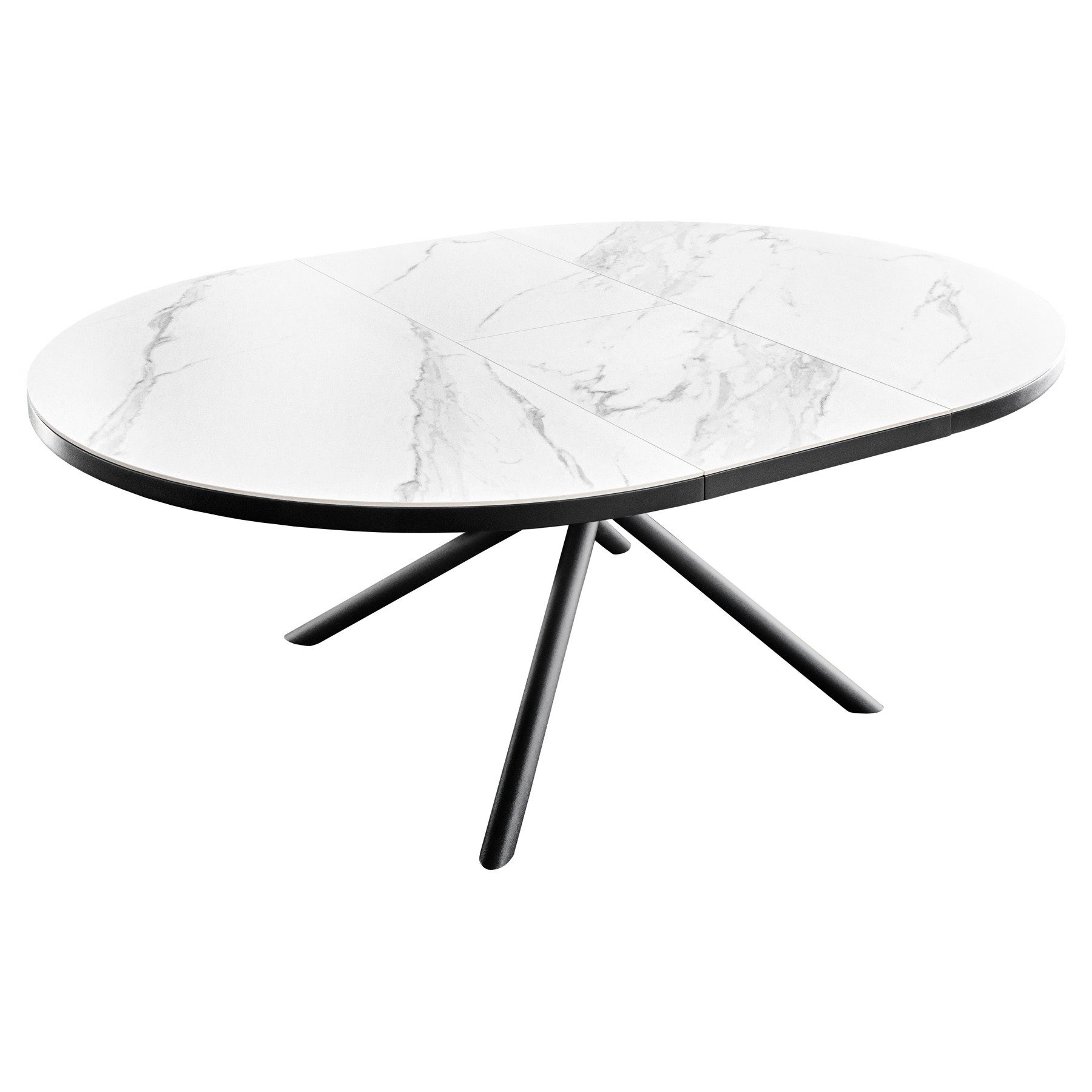 riess-ambiente Esstisch MIKADO 120–160cm weiß Keramik – oval ausziehbar, sc günstig online kaufen