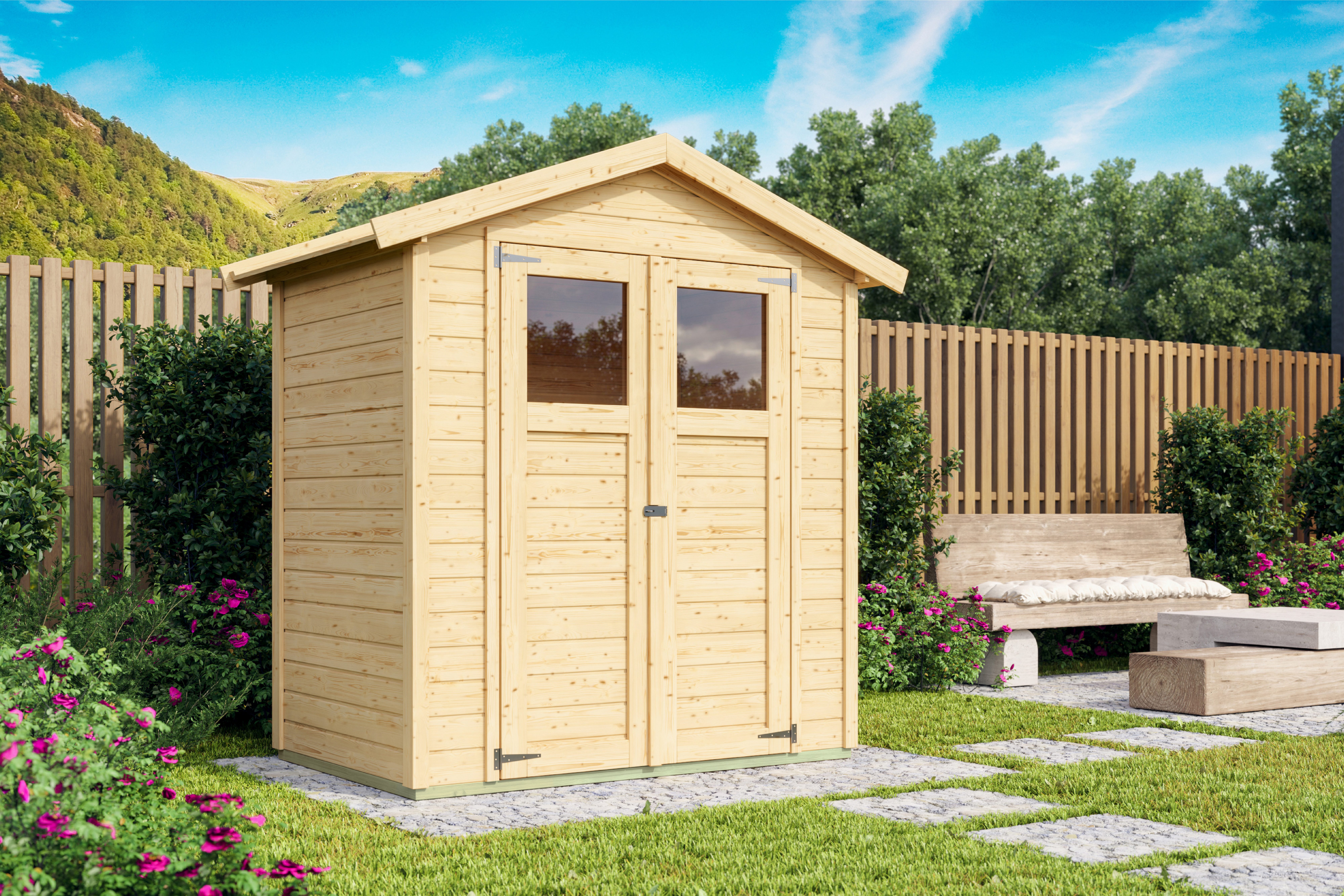 KONIFERA Gartenhaus Sylt 1, BxT: 180x123 cm
