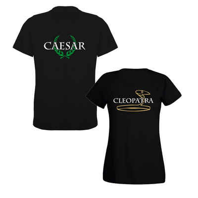 G-graphics T-Shirt Caesar & Cleopatra Paar- / Partner-Set zum selbst zusammenstellen, Aufdruck auf der Vorder- oder Rückseiteseite wählbar, Spruch/Sprüche/Print/Motiv, für Sie & Ihn