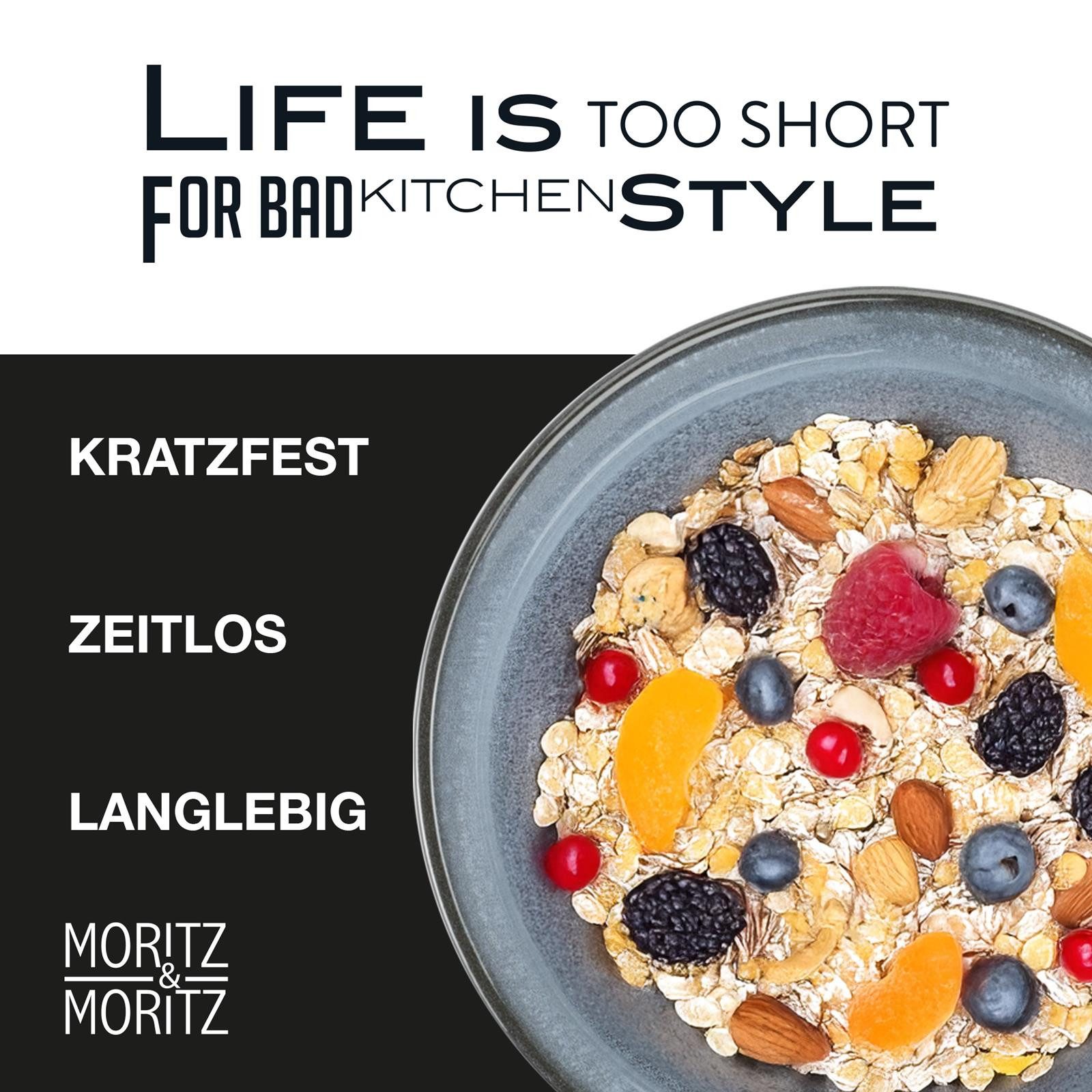 Moritz & Moritz Dessertschale VIDA Müslibowl Blau, Porzellan, (Set, 6-tlg), Schalen Set für 6 Personen