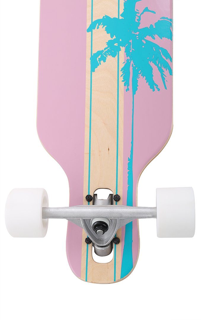 Drop Through Rollercoaster + PALMS PALMS STRIPES + THE Longboard Longboard rose ONE EDITION FEATHERS