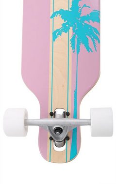 Rollercoaster Longboard PALMS + STRIPES + FEATHERS THE ONE EDITION Drop Through Longboard