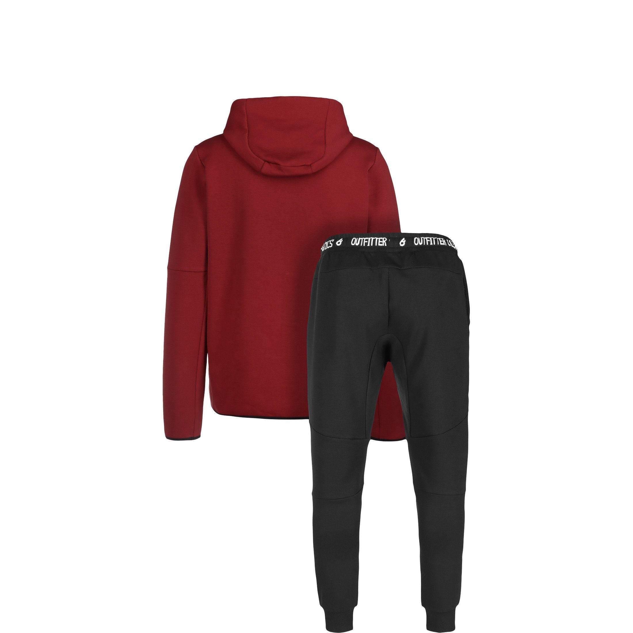 Jogginganzug schwarz / rot Kinder Ocean Fabrics Trainingsanzug Outfitter