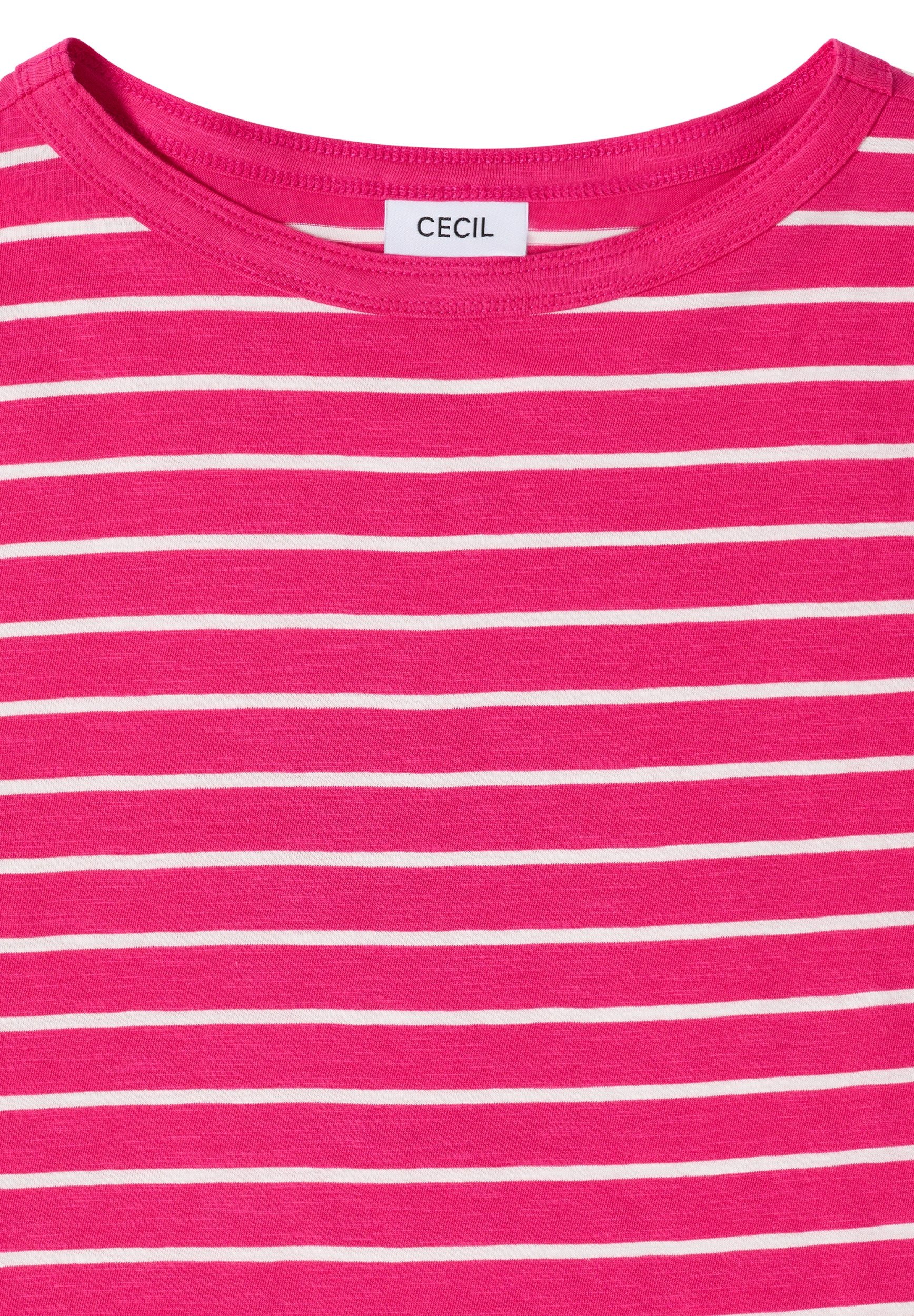 CECIL Kurzarmshirt NOS Striped Slubyarn Shirt günstig online kaufen