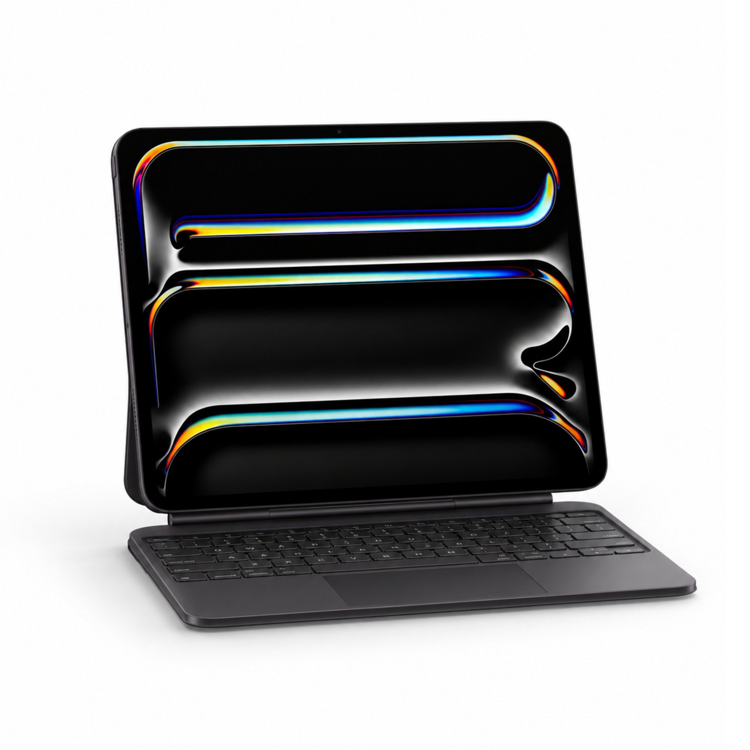 PlugUp Magnetische Tastatur für iPad Air 11" (M4/M3/M2) 10.9" (5.Gen/4.Gen) iPad-Tastatur (Deutsches QWERTZ-Layout mit Umlauten & 7-Farb-Beleuchtung)