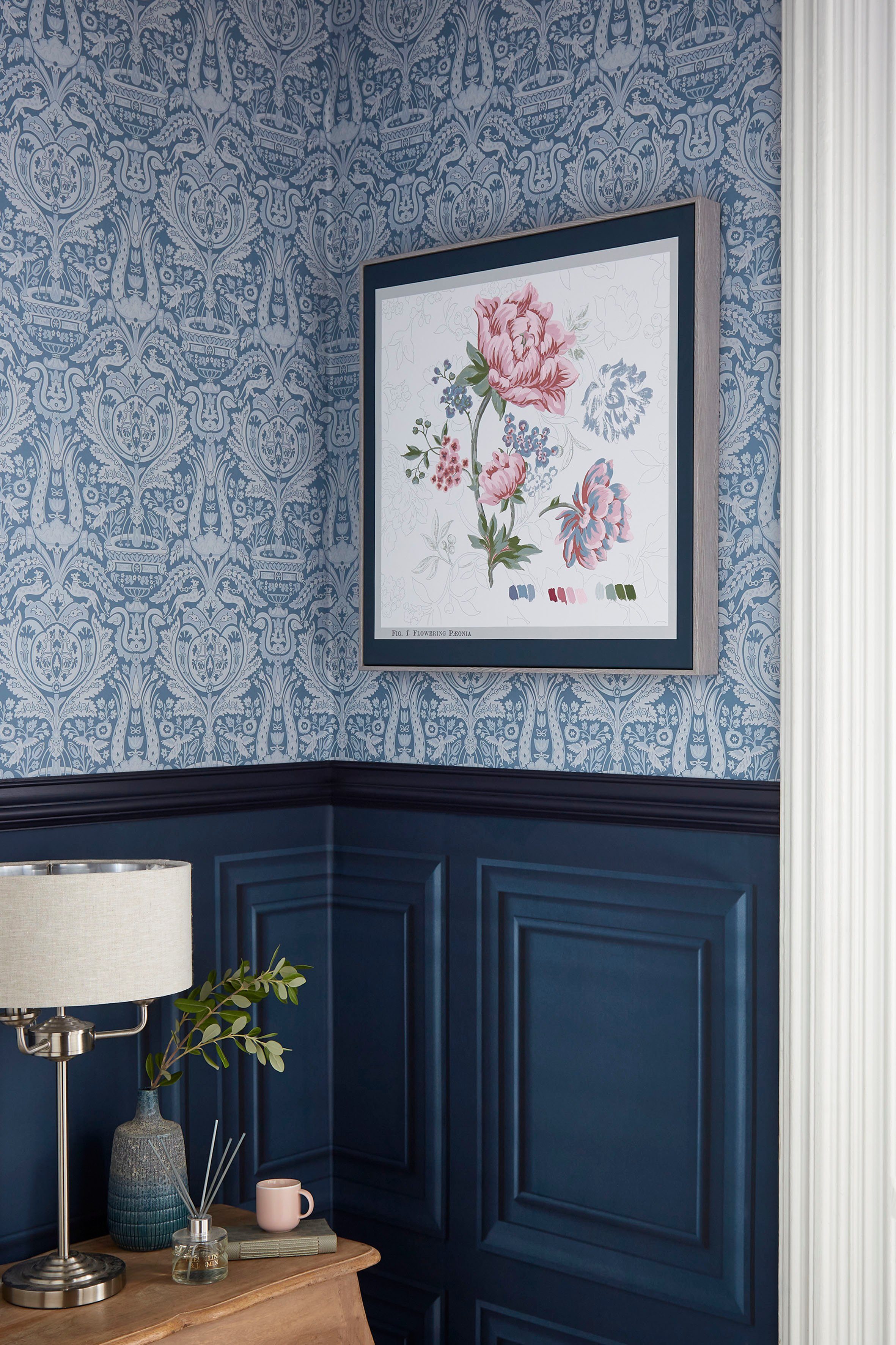 LAURA ASHLEY Bild mit Rahmen Floral, (1 St), Bilder 60x60cm