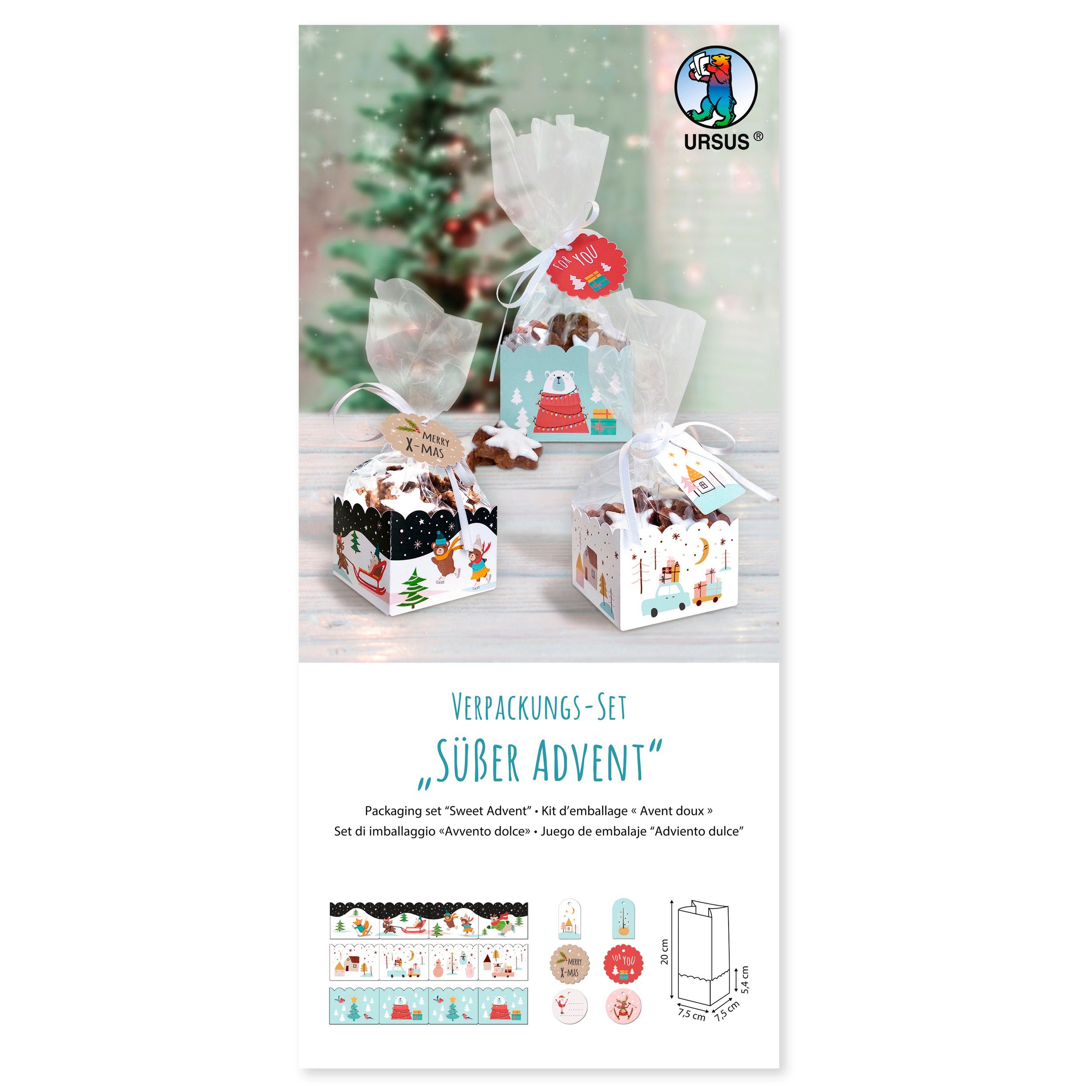 Ursus - Ludwig Bähr Geschenkfolie Süßer Advent, (20St), 20 Teile