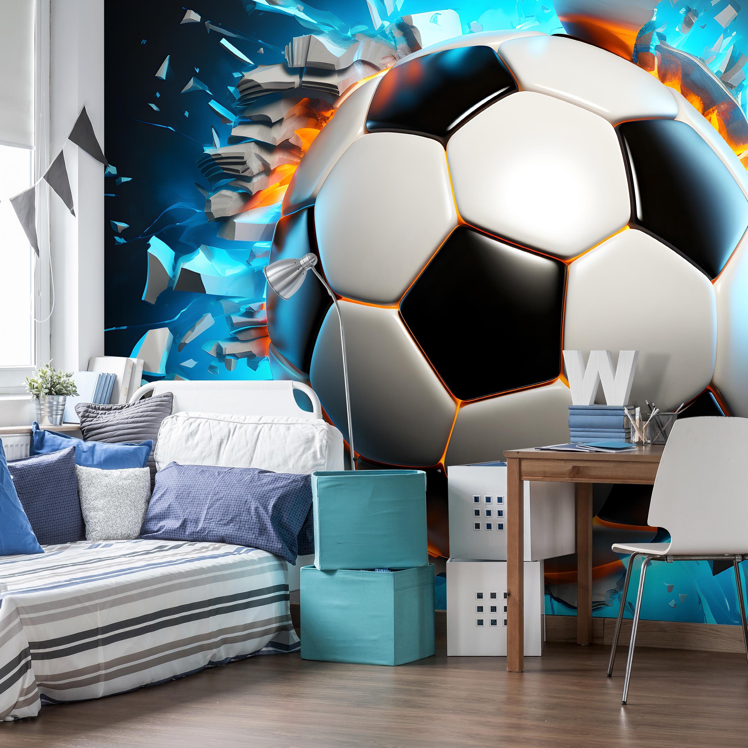 Wallarena Fototapete Kinderzimmer Jungen Fußball 3D günstig online kaufen