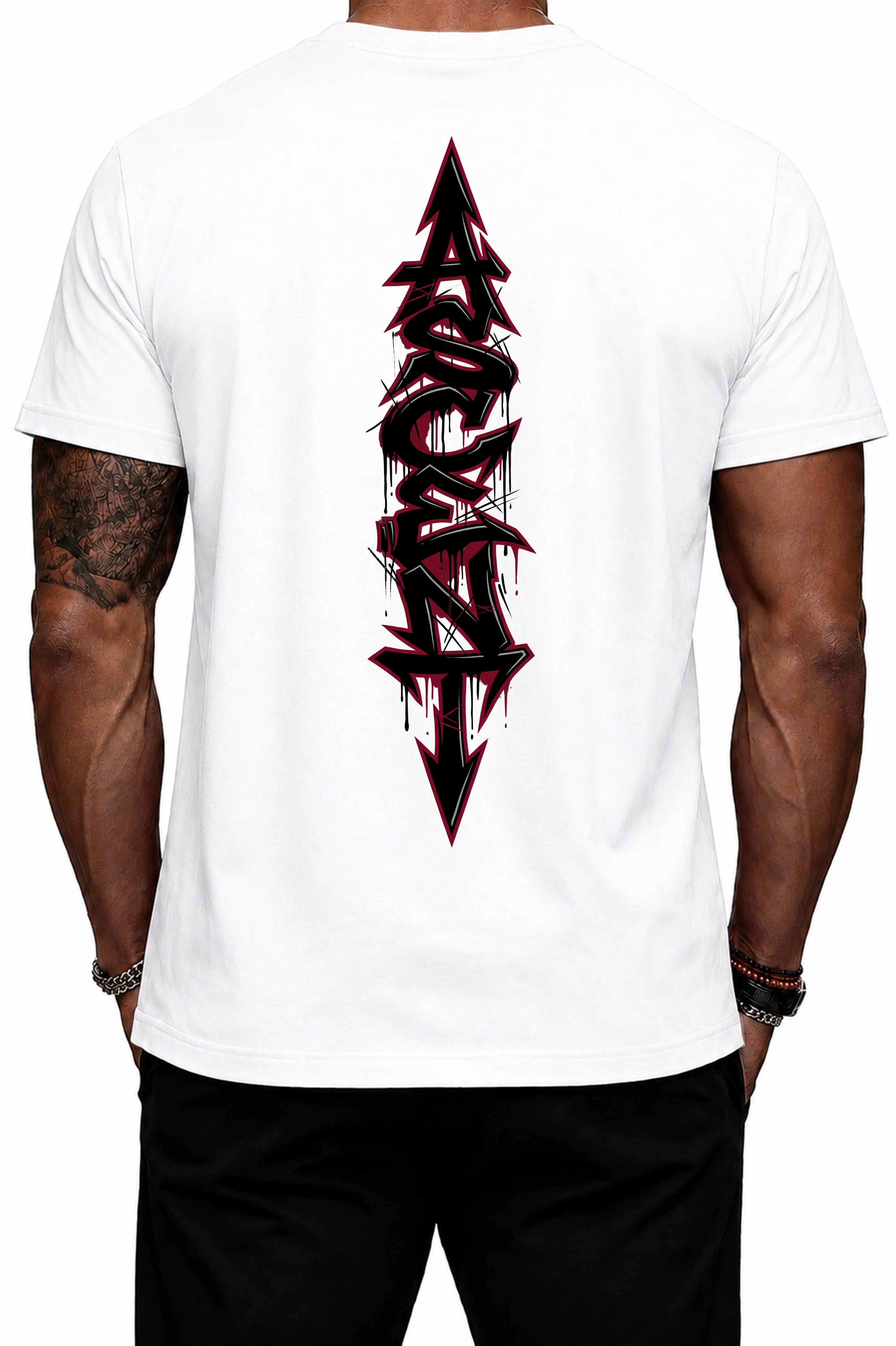 Banco T-Shirt Herren mit Ascent Motiv - Streetwear Rundhals Kurzarm Sommer Premium T-Shirt aus 100% Baumwolle