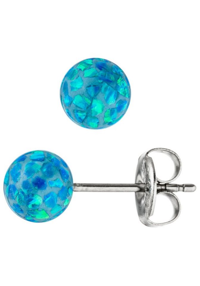 JOBO Paar Ohrstecker, Edelstahl mit synt... JOBO Paar Ohrstecker, Edelstahl mit synt...