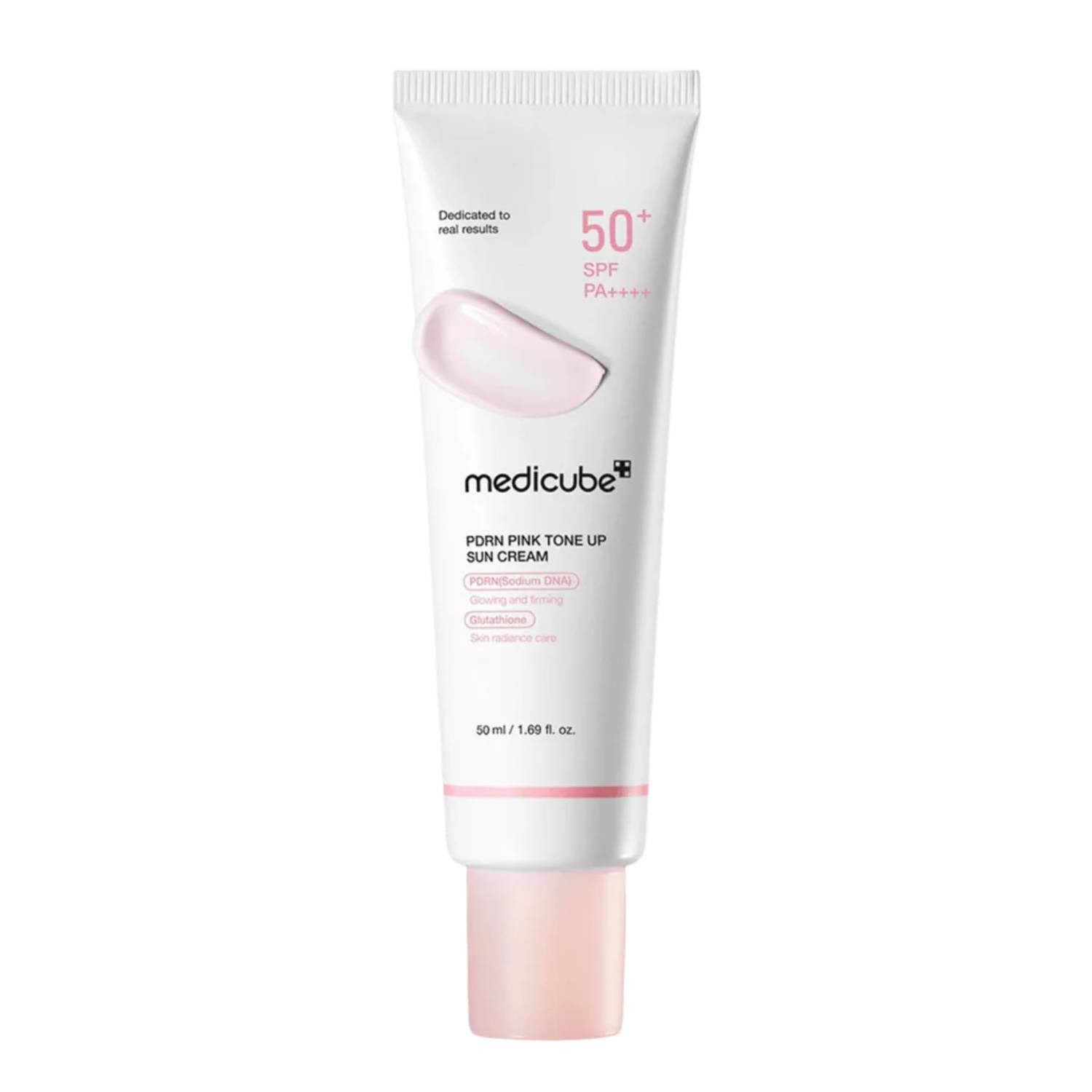 Medicube Sonnenschutzcreme PDRN Pink Tone Up Sun Cream 50ml – koreanische Sonnencreme mit Tone-up, Effekt, SPF 50+ PA++++, pink tone up sun cream, für tägliche Skincare und ebenmäßigen Teint