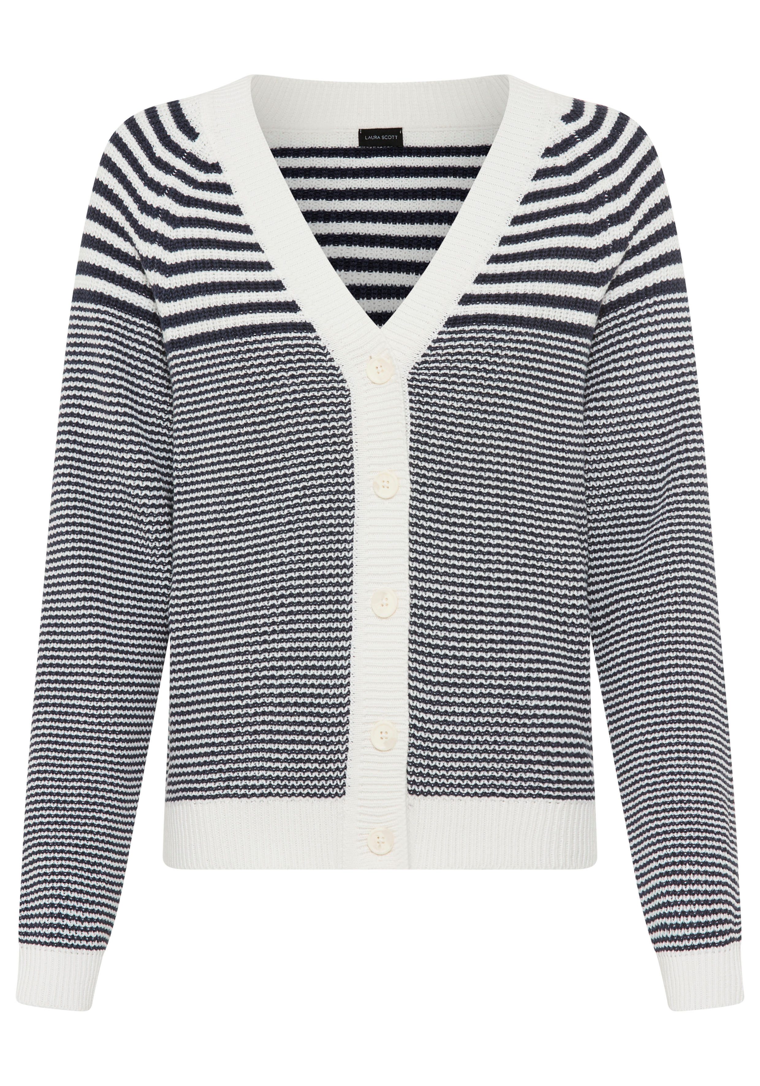 Strickjacke aus luftiger Baumwoll-Mischung