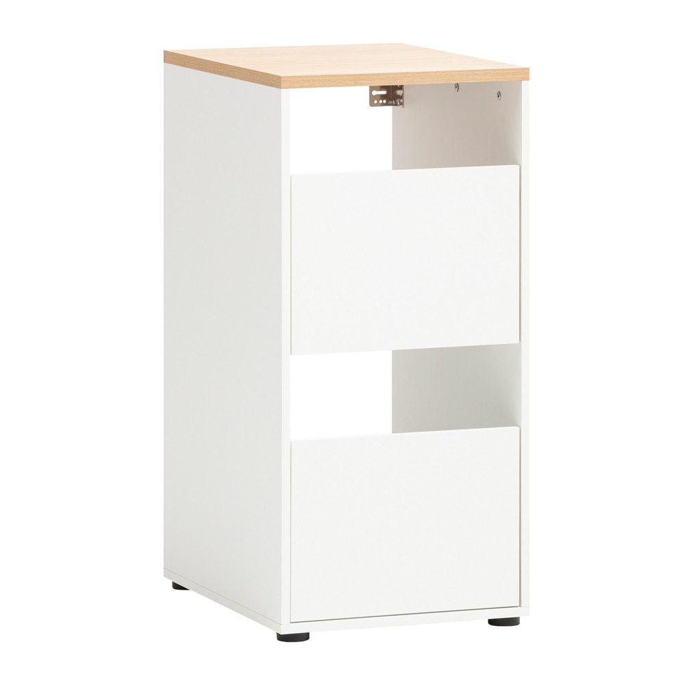 Lomadox Mehrzweckschrank STOBY-80 Wäscheschrank weiß Eiche sortieren von Wä günstig online kaufen
