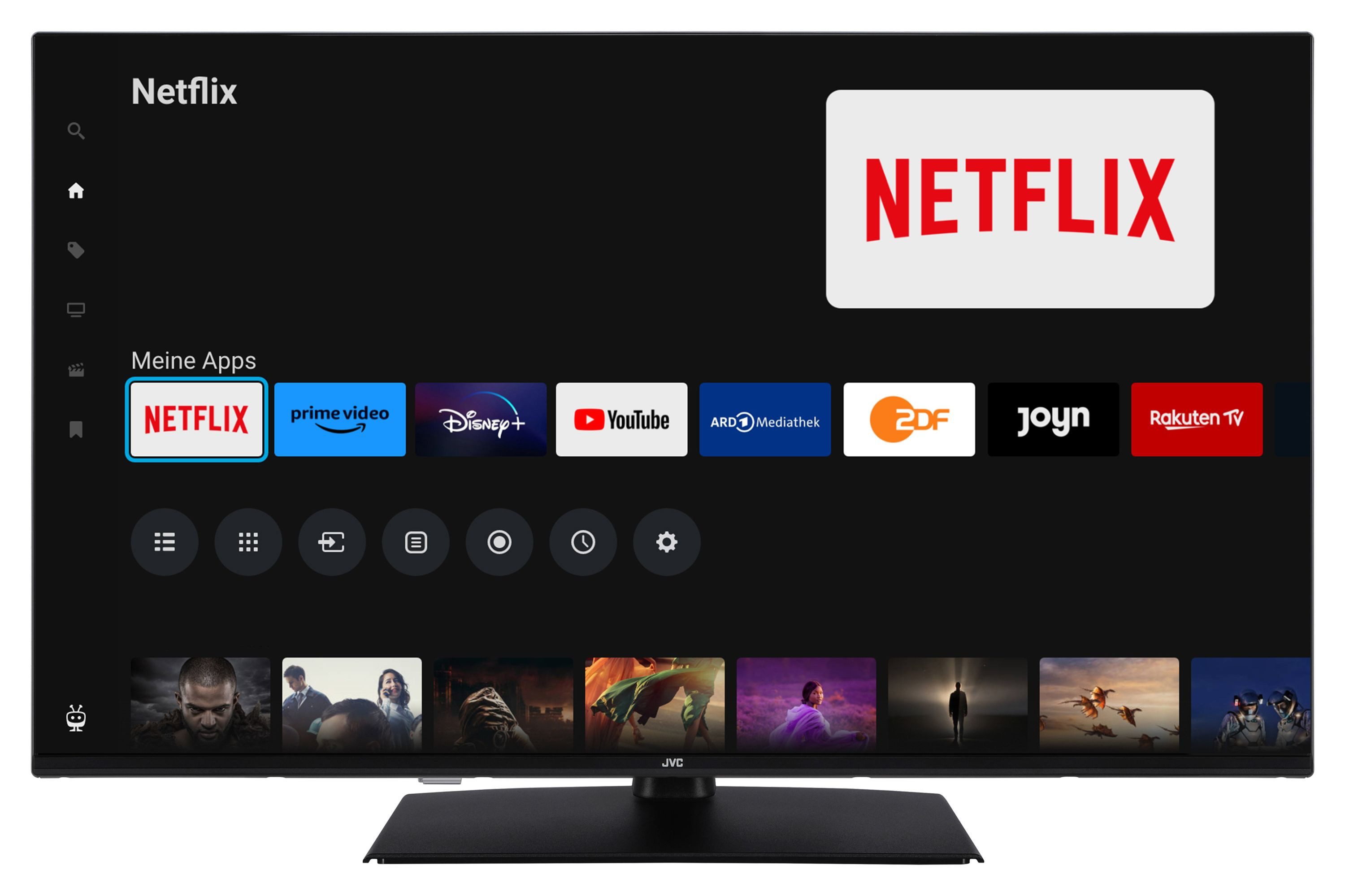 JVC LT-43VUQ3455 QLED-Fernseher (108 cm/43 Zoll, 4K Ultra HD, Smart TV powered by TiVo, Smart TV powered by TiVo, HDR Dolby Vision, Triple-Tuner, 6 Monate HD)  ! RABATT: 17.4%